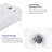 15" L x 7" W Rectangular White Ceramic Wall Mount Bathroom Sink with Faucet Hole