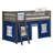 Ethridge Kids Solid Wood Twin Loft Bed with Curtain-1435039911-1435039910
