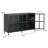 Tadzia Heavy Duty Steel Modern Sideboard with Glass Doors | Adjustable Feet, Large Capacity Storage for Living & Dining Rooms-722784396