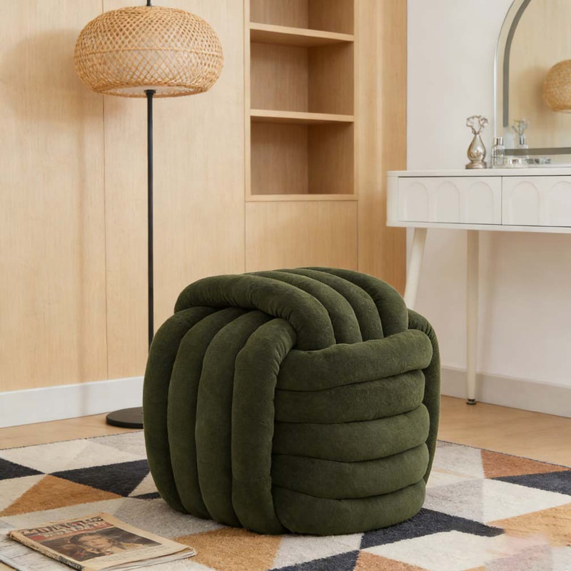 Repose-pieds Chenille, Vert