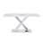 Modern 63" Rectangular Faux Marble Dining Set with Faux Leather Chairs-1025682377-1025682376