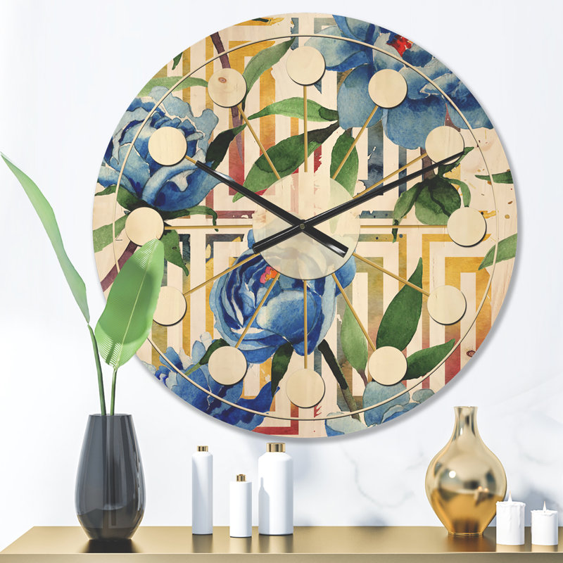 Horloge murale Botanical Design I, Moyenne