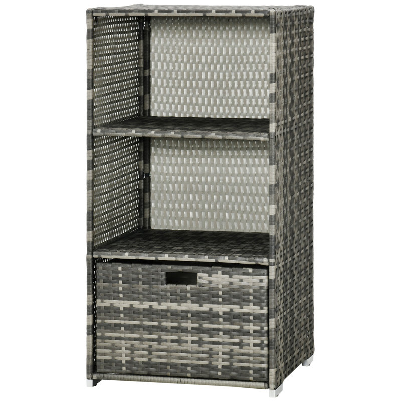 Porte-serviettes de piscine Outsunny Valet, Gris