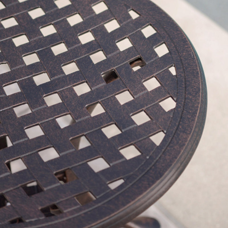 Outdoor 19" Cast Aluminum Patio Side Table