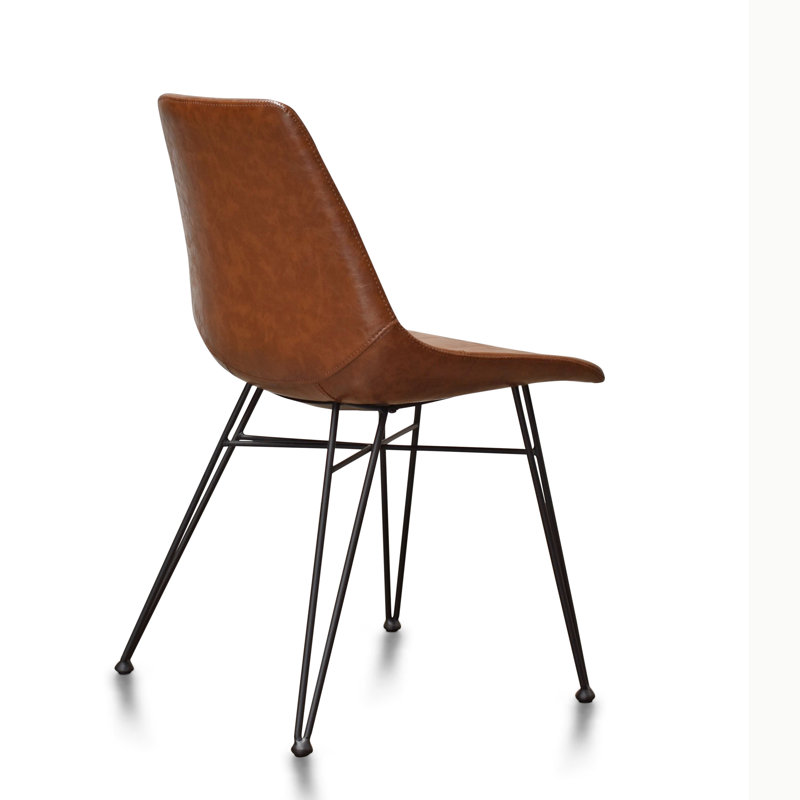 Chaise Volya, similicuir, Brun