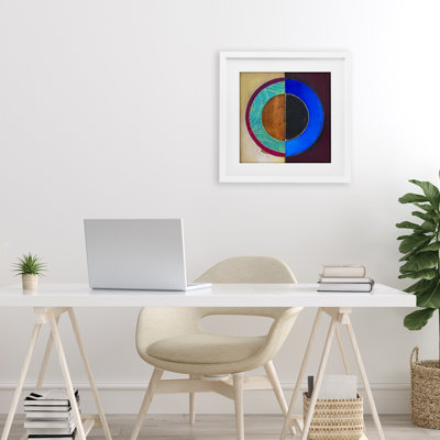 Nautical Split Circle Framed Print Under Glass, design by Matthew Finger