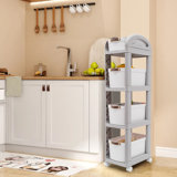 43.3'' H x 10'' W Utility Cart with Wheels
