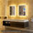 24X32" LED Medicine Cabinet With Double Lights-Front & Backlit, 155°Soft-Close Hinge,  Dimmable Lights, Outlet, Clock & Sensor Light, Anti-Fog-393929841-392890676