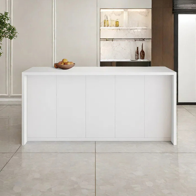 70.86-Inch Kitchen Island, White
