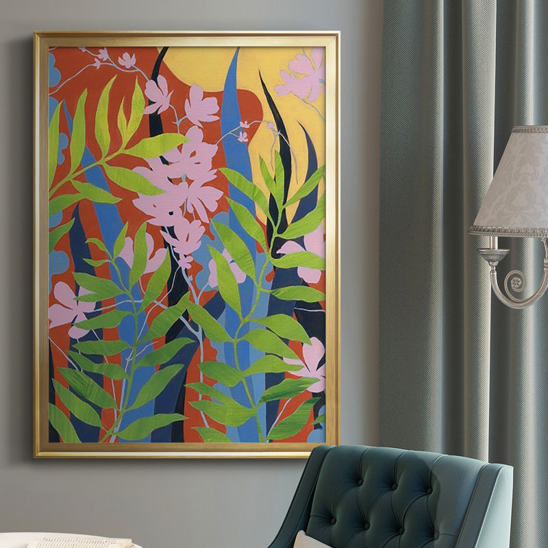 «Bold Bright & Wild I», reproduction encadrée de qualité supérieure - prête à être accrochée, Or, H 42,5 po x l 30,5 po