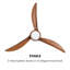 132cm Ceiling Fan with Light Kit