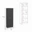 Armoire garde-manger multi-rangement, cinq tablettes, armoire double porte-98895023