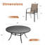 Ensemble de salle à manger de patio avec table de salle à manger ronde en métal de 60 po et 8 chaises empilables recouvertes de polyester enduit de PVC-1610537028