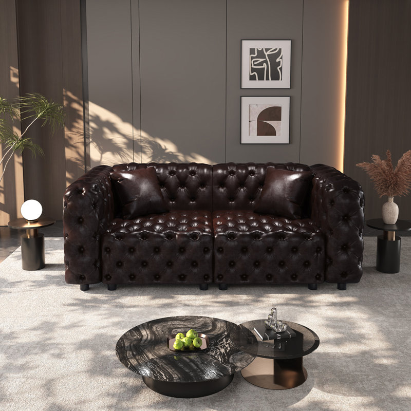 Causeuse moderne 2 places avec 2 coussins
