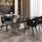 Kepner Glass Top Metal Base Dining Table-389920655
