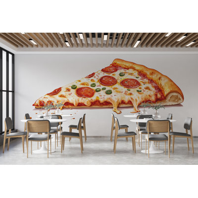 Décoration murale pizza, tranche de pizza, café, 403Mv
