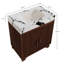 Meuble-lavabo à poser en pierre frittée 30 po avec évier en céramique-653930641