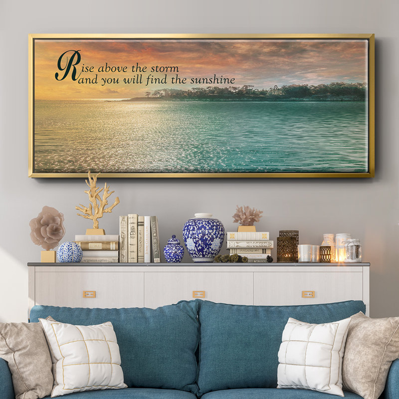 Rise Above- Framed Canvas, 8" H x 20" W