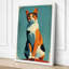 Calico Cat Geometric - Wrapped Canvas-1240658669-1240658662