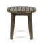 Table d'appoint d'extérieur 16 po en bois d'acacia, finition grise-1931506217