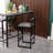 Bar Stool With Backrest Set Of 2 Counter Height Upholstered Bar Chairs With Footrest-1746915467