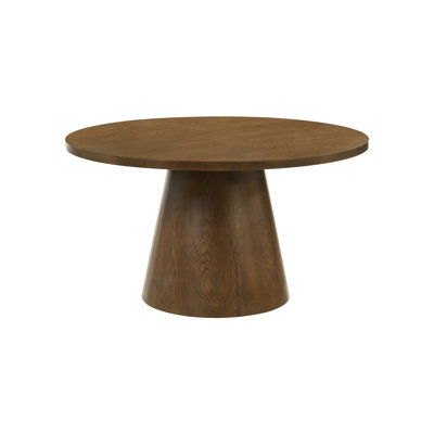 54.4" W Mid-Century Modern Dining Table, Brown