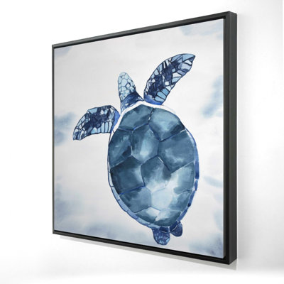 «Tortue bleue aquarelle»
