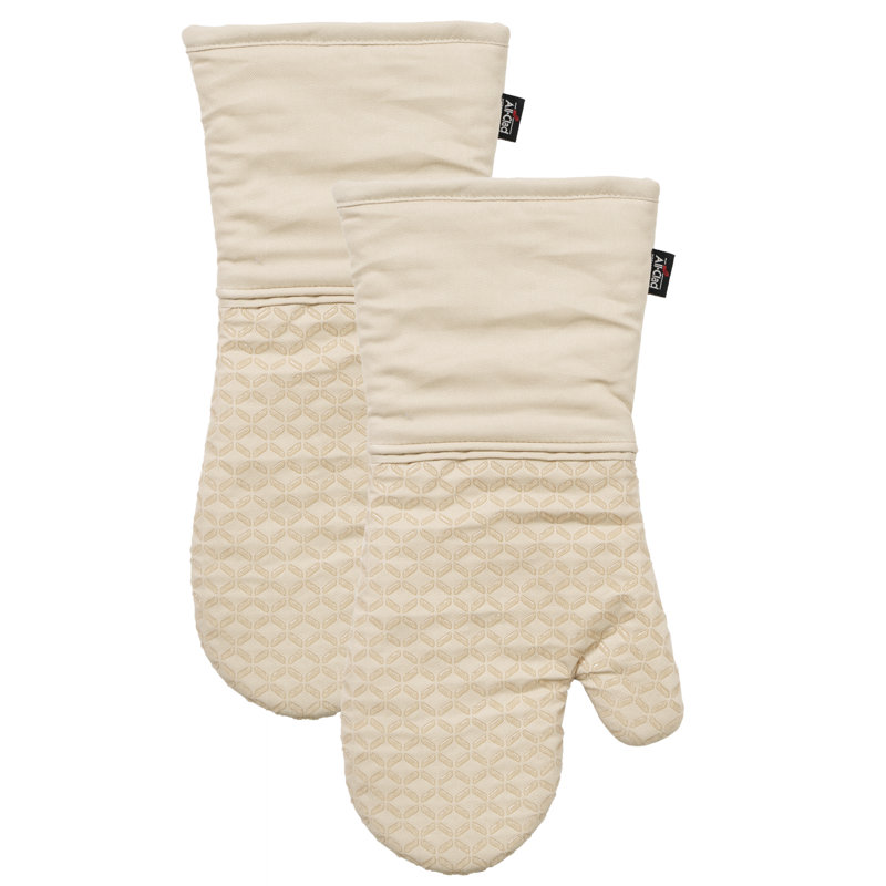 All-Clad Ogee Silicone Printed Oven Mitt (Set of 2), Toast