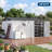 Reinforced Frame Metal Outdoor Storage Storage Unit-128120491
