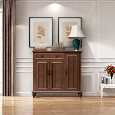 American style solid wood shoe cabinet