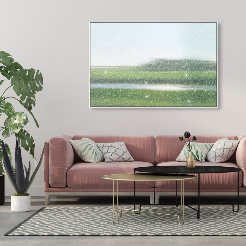 Velocity Meadow II Print by Oliver Gal, 37"H x 55"W, White Floater Frame