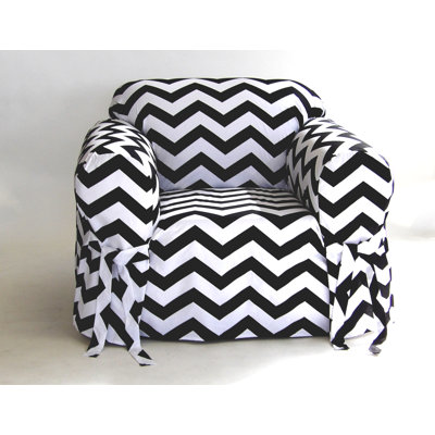 Housse pour fauteuil à coussins carrés / rectangulaires à chevrons