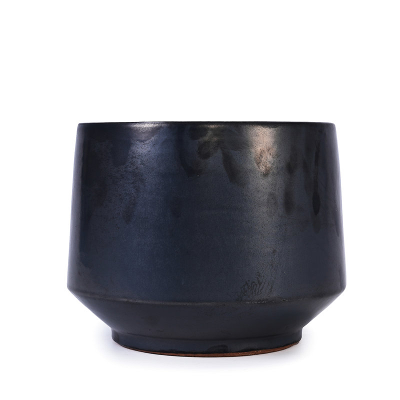 3 Pieces Of Antique Gray Ceramic Planters For Patio, Garden Or Living Room, All-Weather Durability, Drainage Plant Roots, 14.67" X Base Size Flowerpots In Gray, Piece , Modern Design Windowsill,