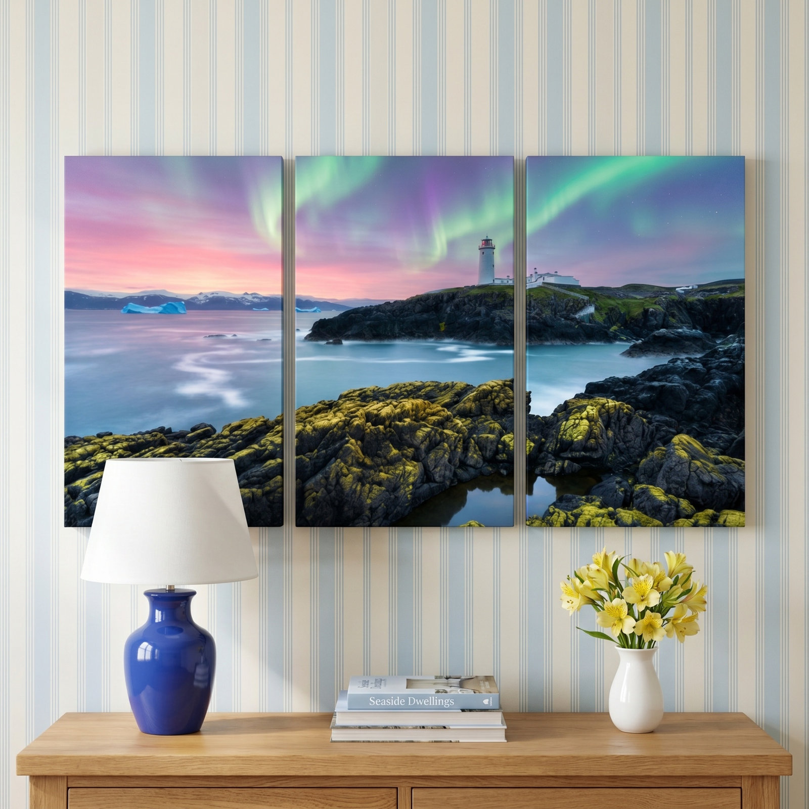 Northern Lights 3-Piece Oil Painting Set, 1624