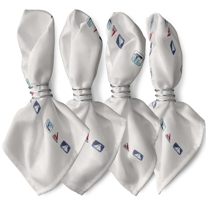 Hare Boat Trio Napkins, Ivory