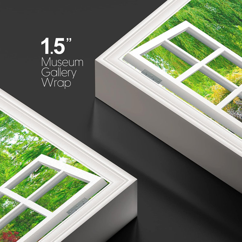 Framed 12" x 18" Japanese Garden Bridge Canvas Print