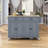Kitchen Island Cart With Solid Wood Top And Locking Wheels,54.3 Inch Width,4 Door Cabinet And Two Drawers,Spice Rack, Towel Rack (Grey Blue)-129490308