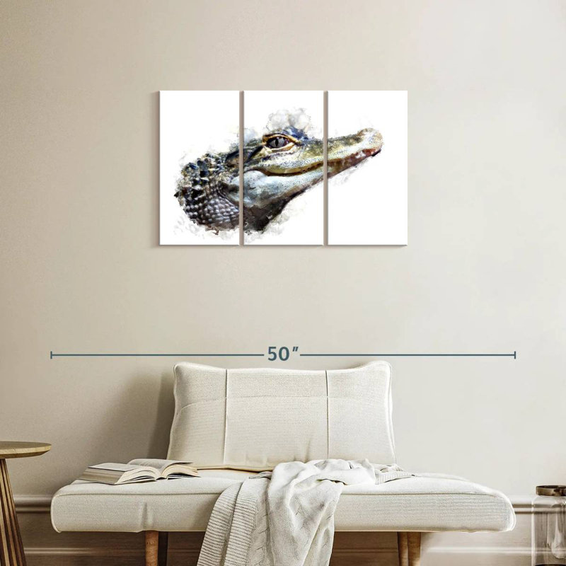 Crocodile Head, 20" H x 33" W