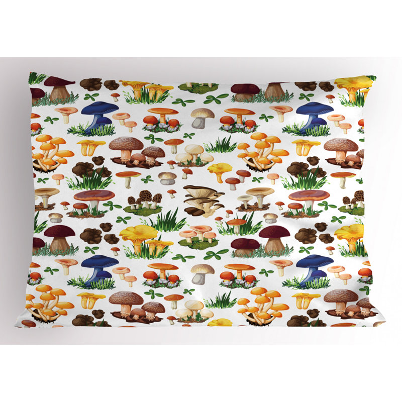 Blue/Green/Yellow/Red Polyester Microfiber Piece Sham, Twin