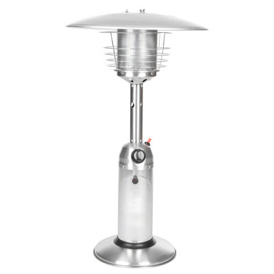 Fire Sense Portable Patio Heater Outdoor Tabletop Lightweight Propane 10,000 BTU- Hammer Tone Bronze