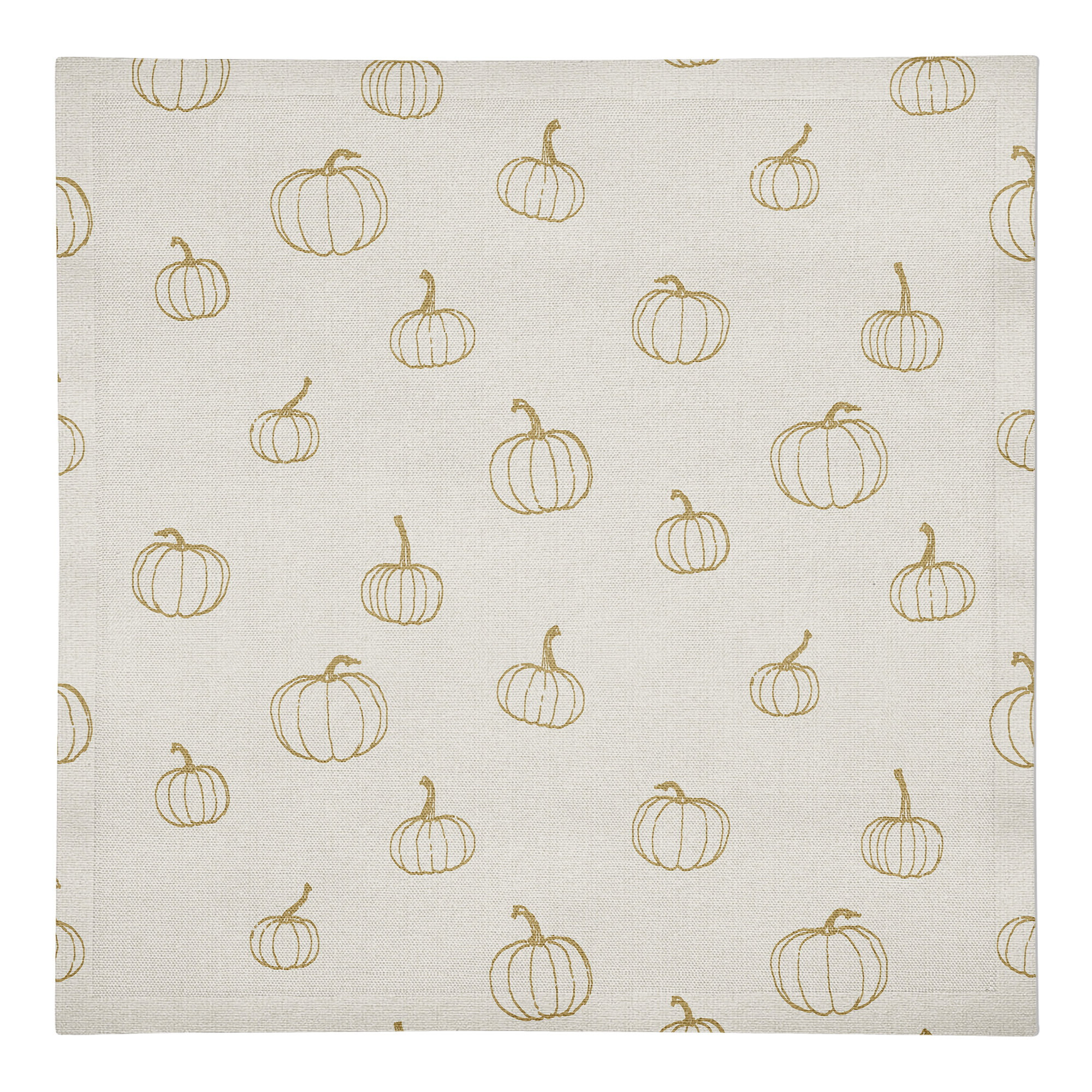 Mini Pumpkin 10" Cotton Napkin, Mustard Yellow