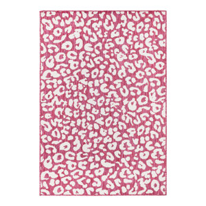 Magenta/Ivory Indoor/Outdoor Rug