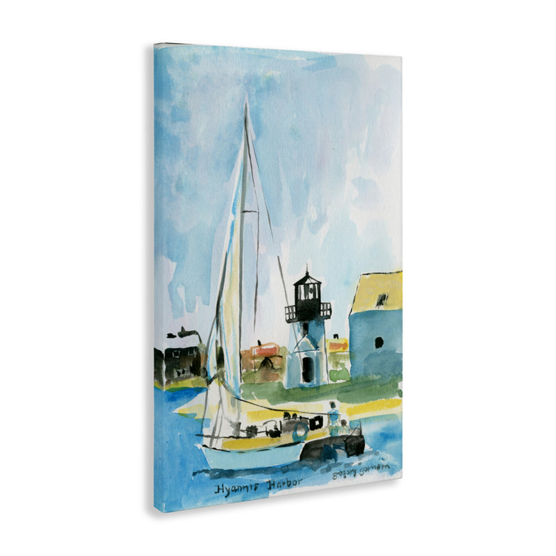 Art mural sur toile Hyannis Safe Harbor, design par Greg Gorham, H 30 po x l 45 po