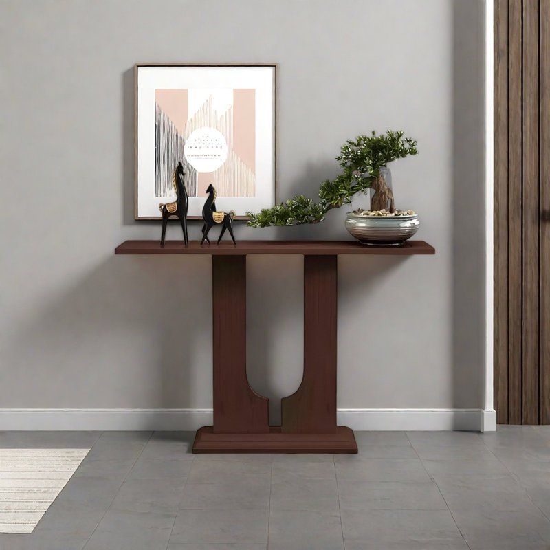 Console Modern Minimalist, H 31,5 po x l 39,37 po x P 11,81 po, Brun