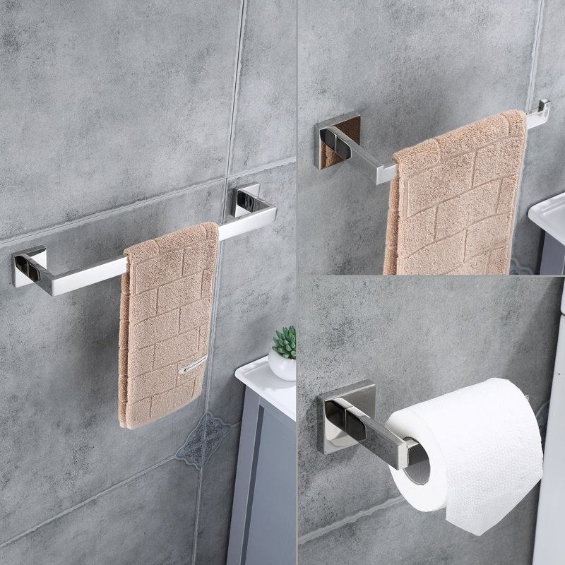 Ensemble de quincaillerie murale 3 pièces pour salle de bain, Chrome