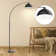 Emersynn 78.7'' Black Arched/Arc Floor Lamp with Remote Control, LED Bulb Included, and Metal Shade