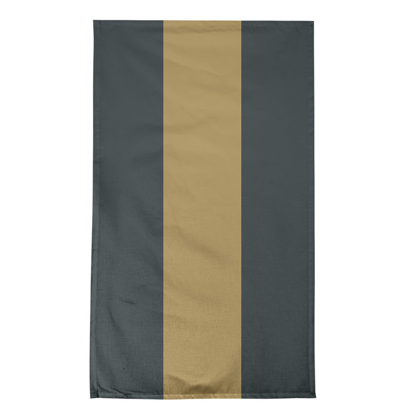Anaheim Stripe Tea Towel Kitchen Towel, Cotton Twill, Steel Gray/Gold/Steel Grey