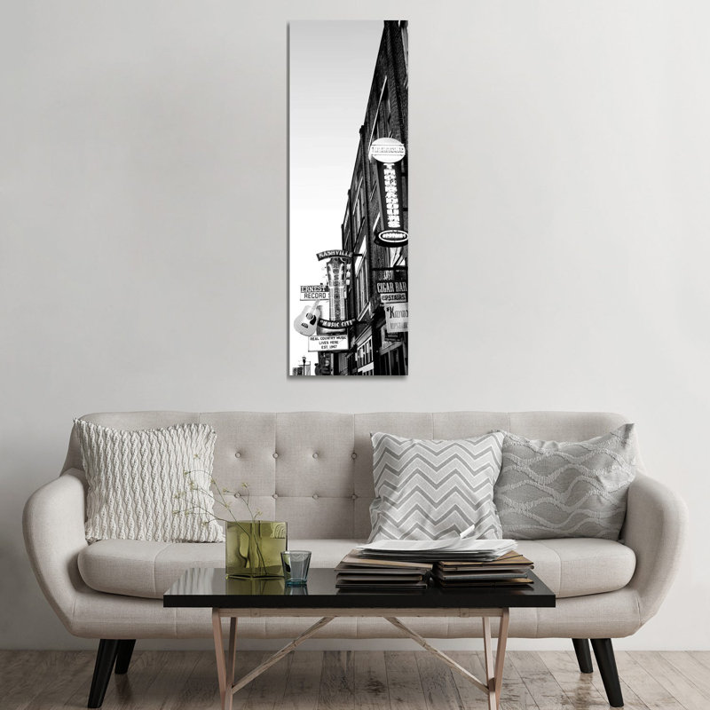 Neon Signs At Dusk, Nashville, Tennessee, USA by Panoramic Images - Wrapped Canvas Print, 152.4 cm H x 50.8 cm W x 1.91 cm D