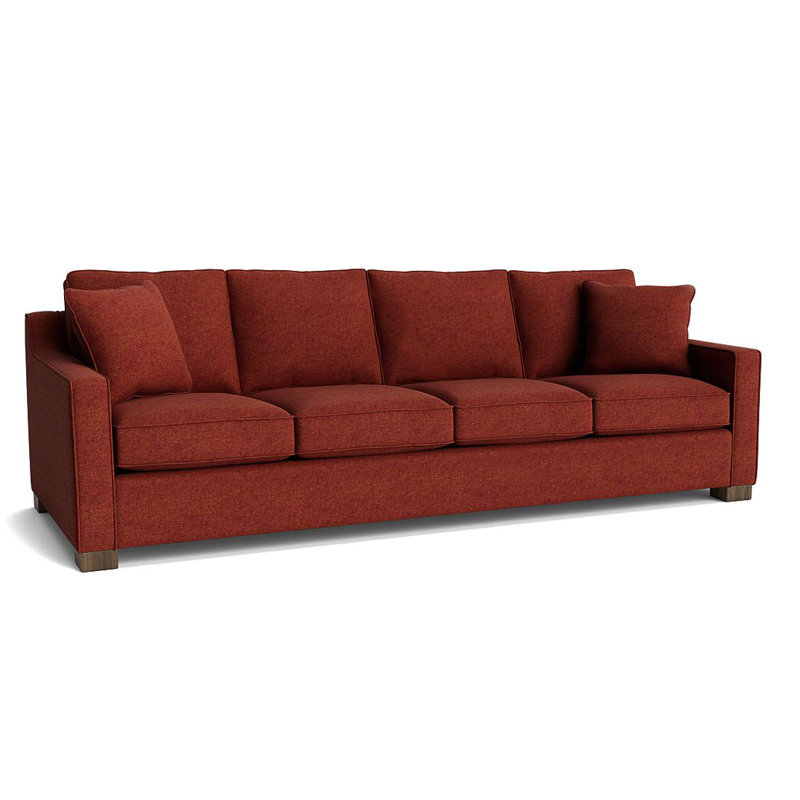 Aceyon Upholstered 102'' Sofa, Walnut, Entice Brick