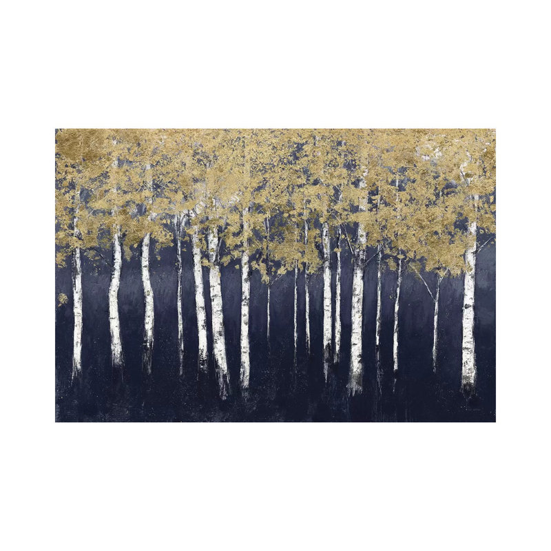 Shimmering Forest Indigo by James Wiens - Wrapped Canvas Painting, 66.04 cm H x 45.72 cm W x 3.175 cm D